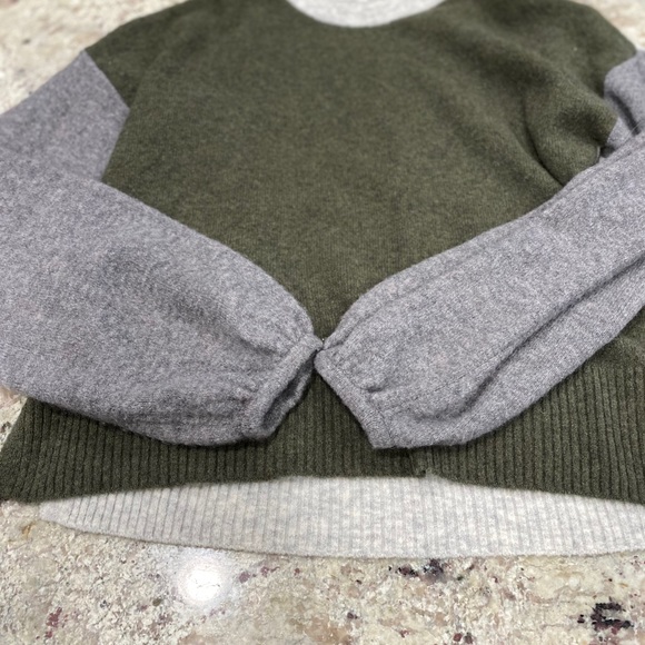 Madewell Colorblock Crew Sweater SZ Medium Alpaca - Picture 2 of 4